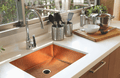 33" Drop-in Single Well Plain Hammered Copper Kitchen Sink - Veranda & Vessel Home Living