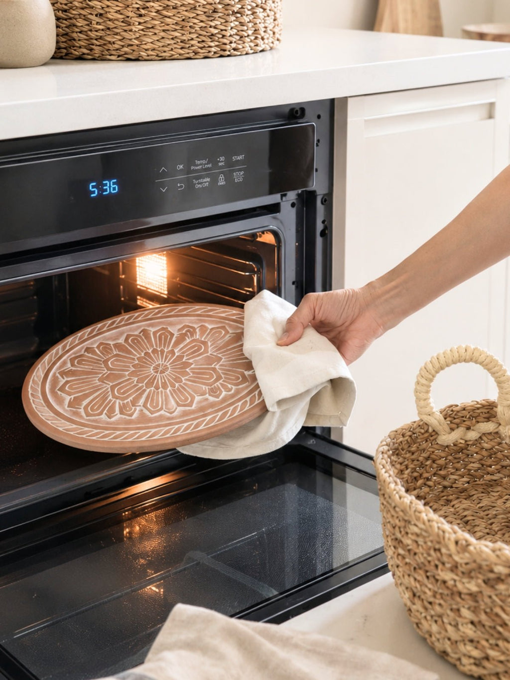 Bread Warmer & Basket - Flower - Veranda & Vessel Home Living