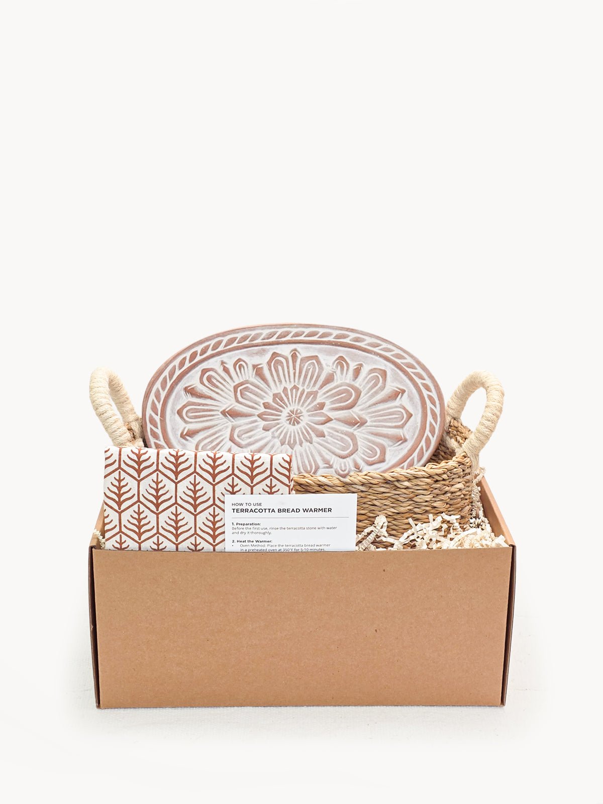 Bread Warmer & Basket Gift Set with Tea Towel - Flower - Veranda & Vessel Home Living
