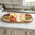 Charcuterie / Serving Tray w/ 4 Triangular Ceramic Bowls - Veranda & Vessel Home Living