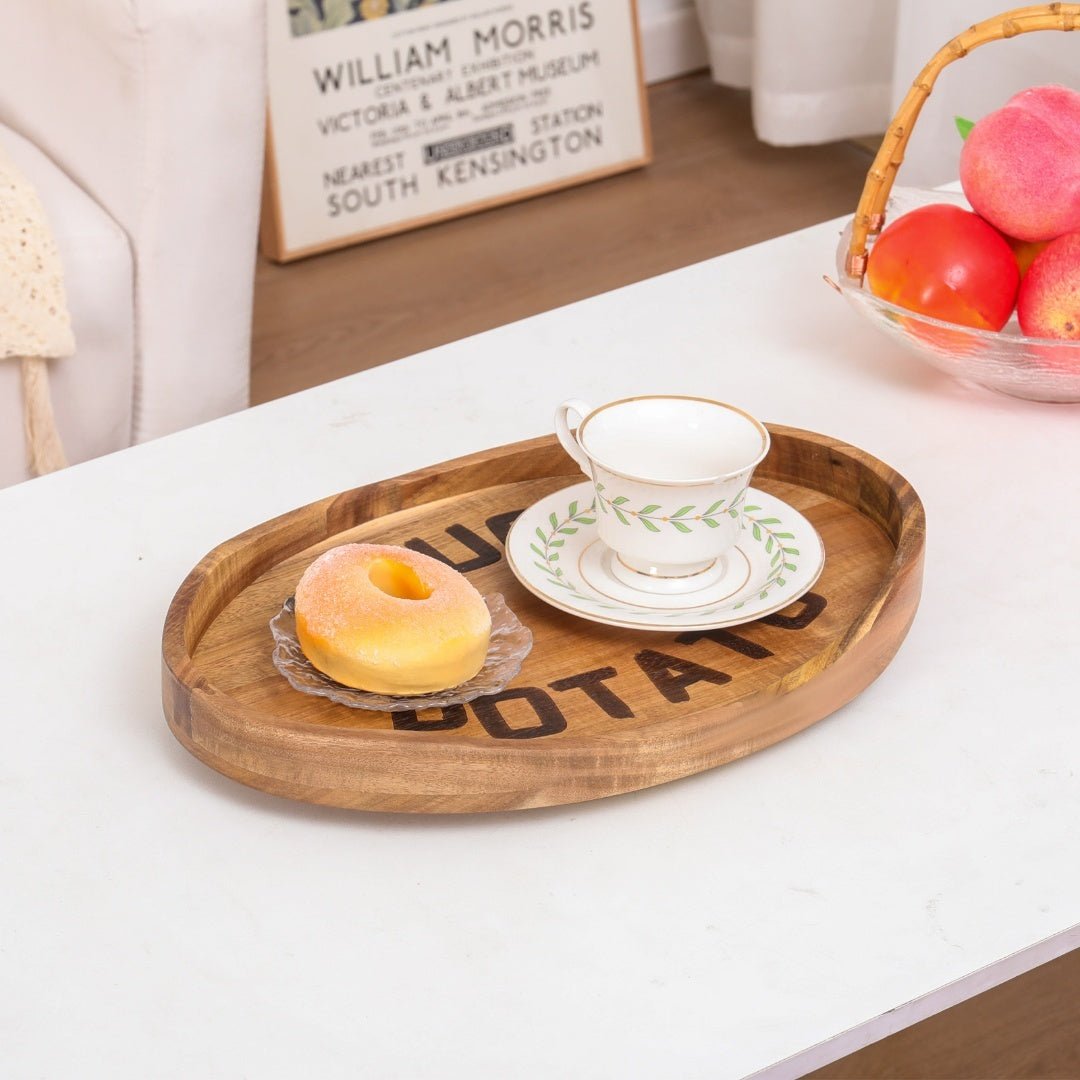 Couch Potato Tray-Smart Clip-On Sofa Tray Made of Acacia Wood - Veranda & Vessel Home Living