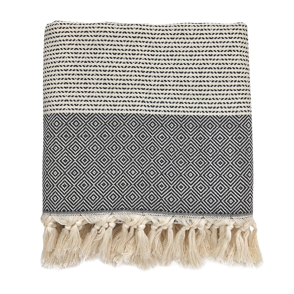 Diamond Stripe Turkish Throw - Veranda & Vessel Home Living