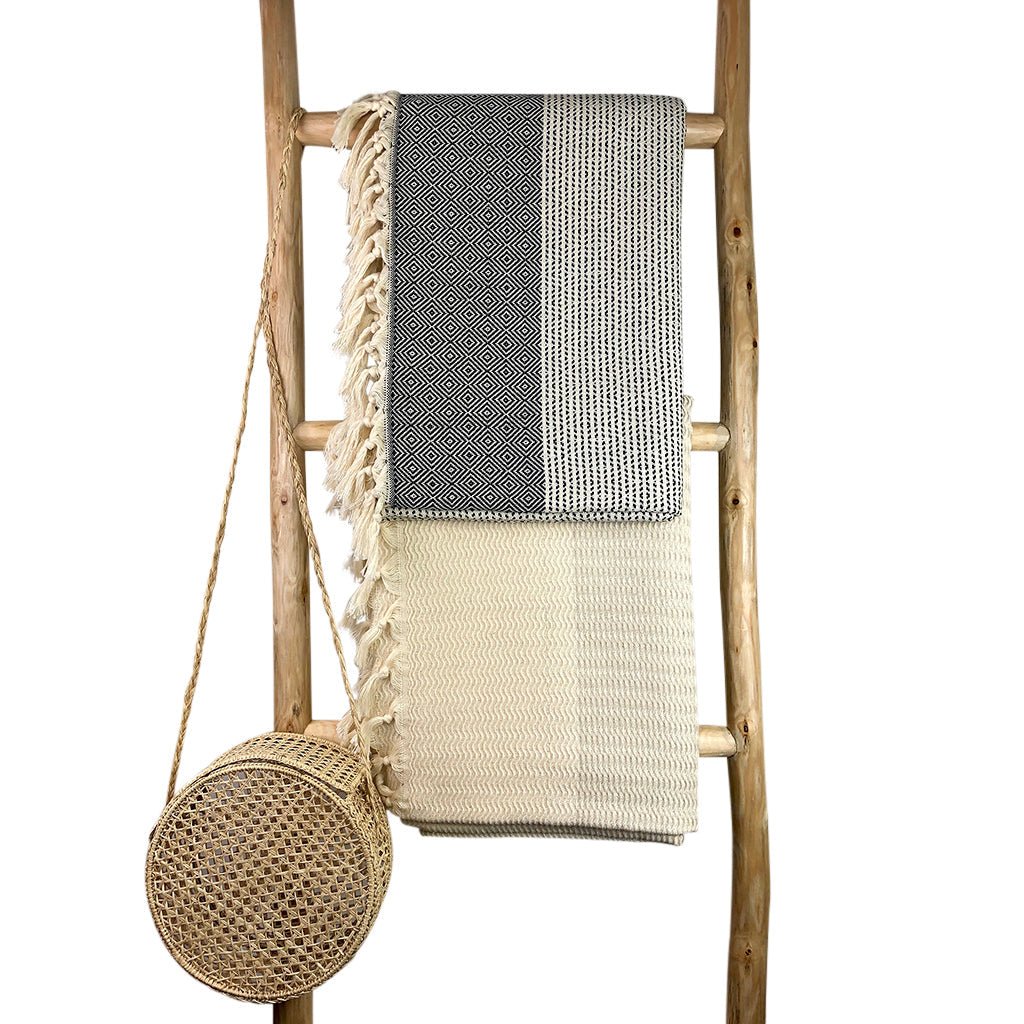 Diamond Stripe Turkish Throw - Veranda & Vessel Home Living
