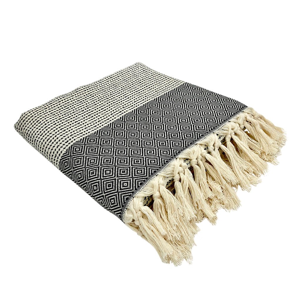 Diamond Stripe Turkish Throw - Veranda & Vessel Home Living