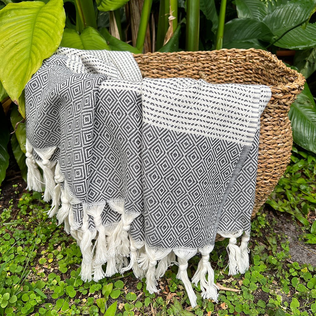 Diamond Stripe Turkish Throw - Veranda & Vessel Home Living