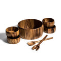 Dragor 7 Piece - Extra Large Salad Bowl with Servers and 4 Individuals - Veranda & Vessel Home Living