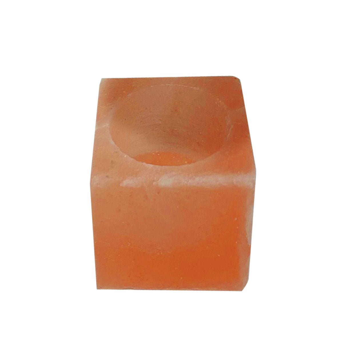 Himalayan Pink Salt Tea Light Holder by Pride of India – Salt Candle Holder – Room Décor Item – Great for Creating an Ambiance – Ideal for Home & Spa Uses – Natural Shape - Veranda & Vessel Home Living