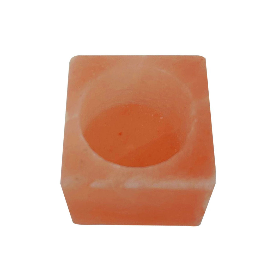 Himalayan Pink Salt Tea Light Holder by Pride of India – Salt Candle Holder – Room Décor Item – Great for Creating an Ambiance – Ideal for Home & Spa Uses – Natural Shape - Veranda & Vessel Home Living