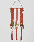 Leon Macrame Plant Holder | Tile Red - Veranda & Vessel Home Living