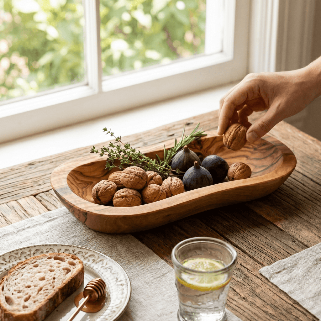 Mediterranean Olive Wood Multi-Purpose Bowl - Veranda & Vessel Home Living