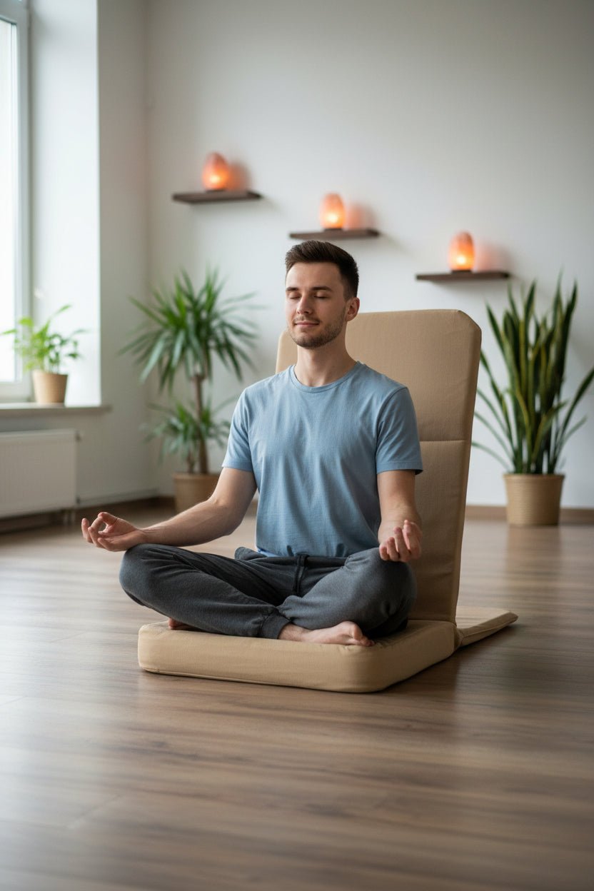 OMSutra Folding Meditation Chair – Portable Comfort for Meditation, Yoga, and More - Veranda & Vessel Home Living