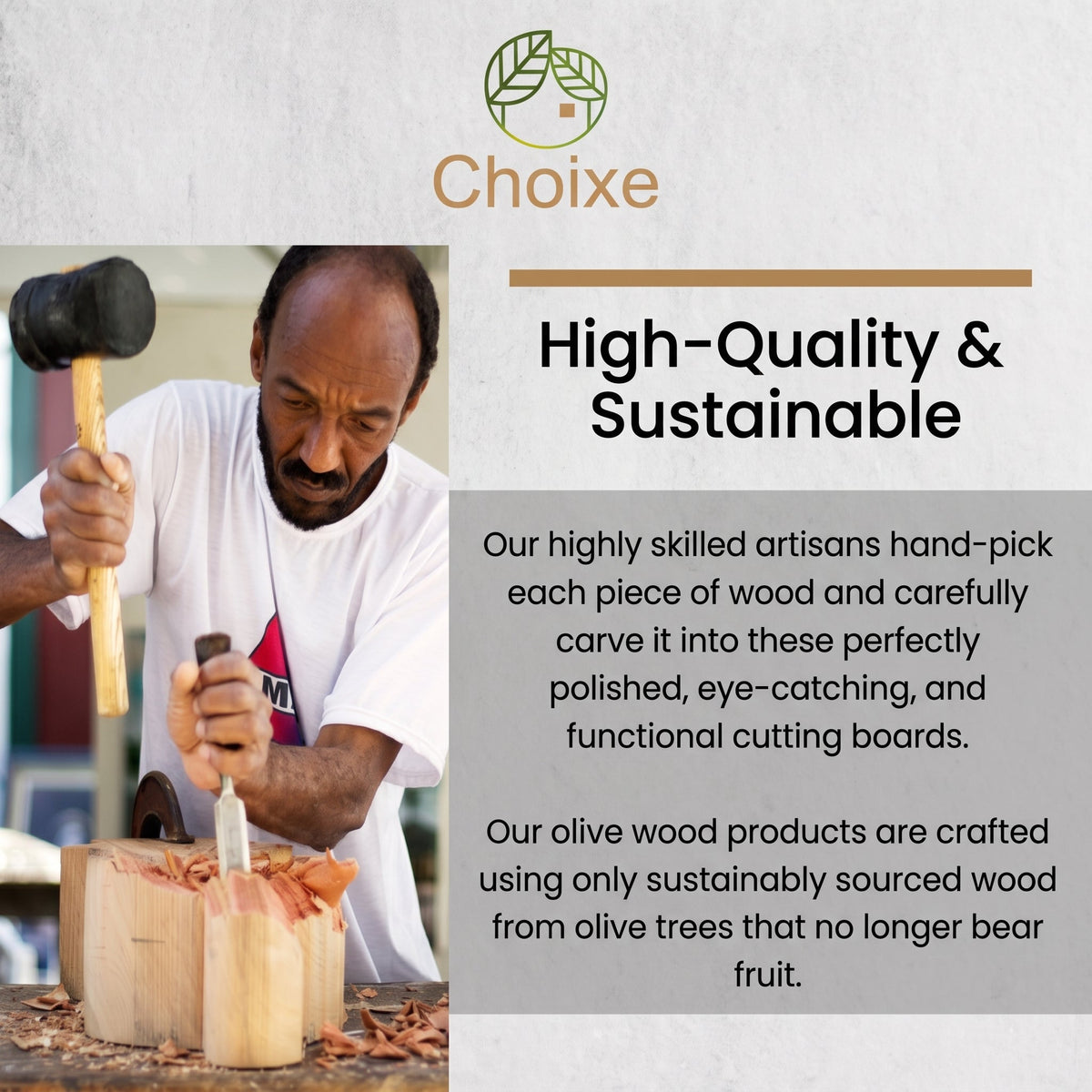 Original Olive Wood Cutting Board with Handle - Veranda & Vessel Home Living