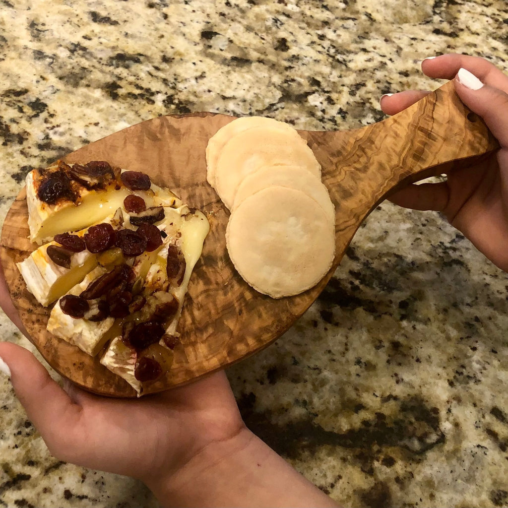 Original Olive Wood Cutting Board with Handle - Veranda & Vessel Home Living