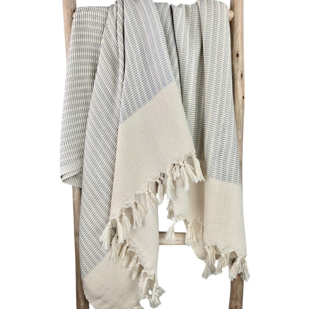 Plush Wavy Turkish Throw - Veranda & Vessel Home Living