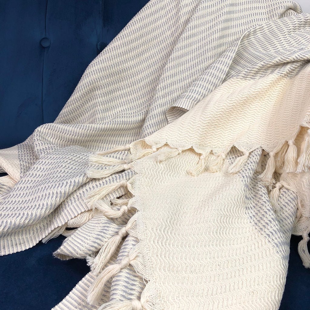 Plush Wavy Turkish Throw - Veranda & Vessel Home Living