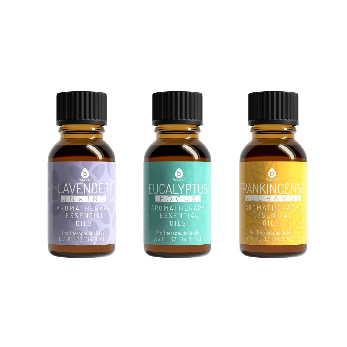 Pursonic Aromatherapy Diffuser & Essential Oil Set-Ultrasonic Top 3 Oils-300ml with 2 Mist Settings 7 Ambient Light Settings - Veranda & Vessel Home Living