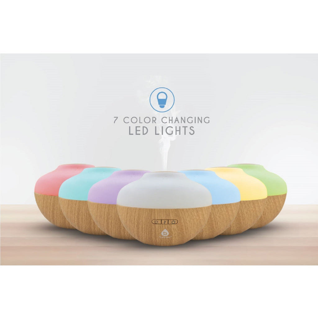 Pursonic Aromatherapy Diffuser & Essential Oil Set-Ultrasonic Top 3 Oils-300ml with 2 Mist Settings 7 Ambient Light Settings - Veranda & Vessel Home Living