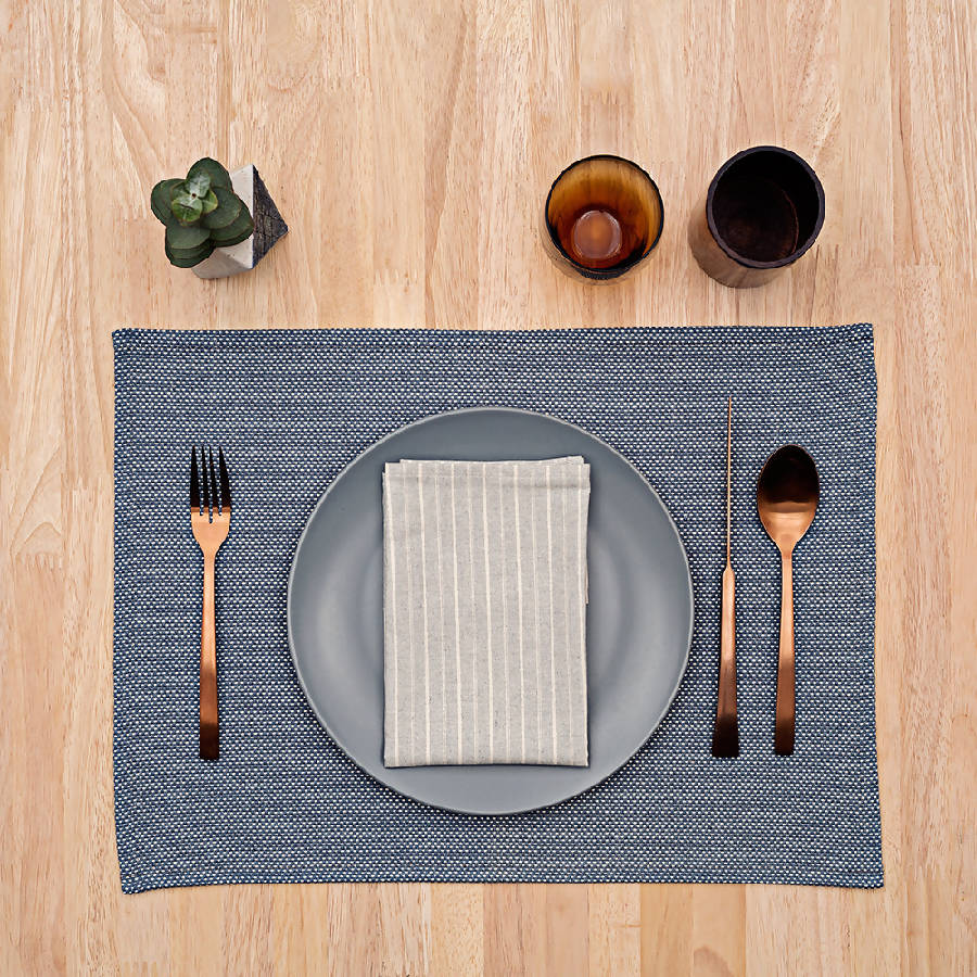 Rustic Placemats - Blue / Set Of 4 - Veranda & Vessel Home Living
