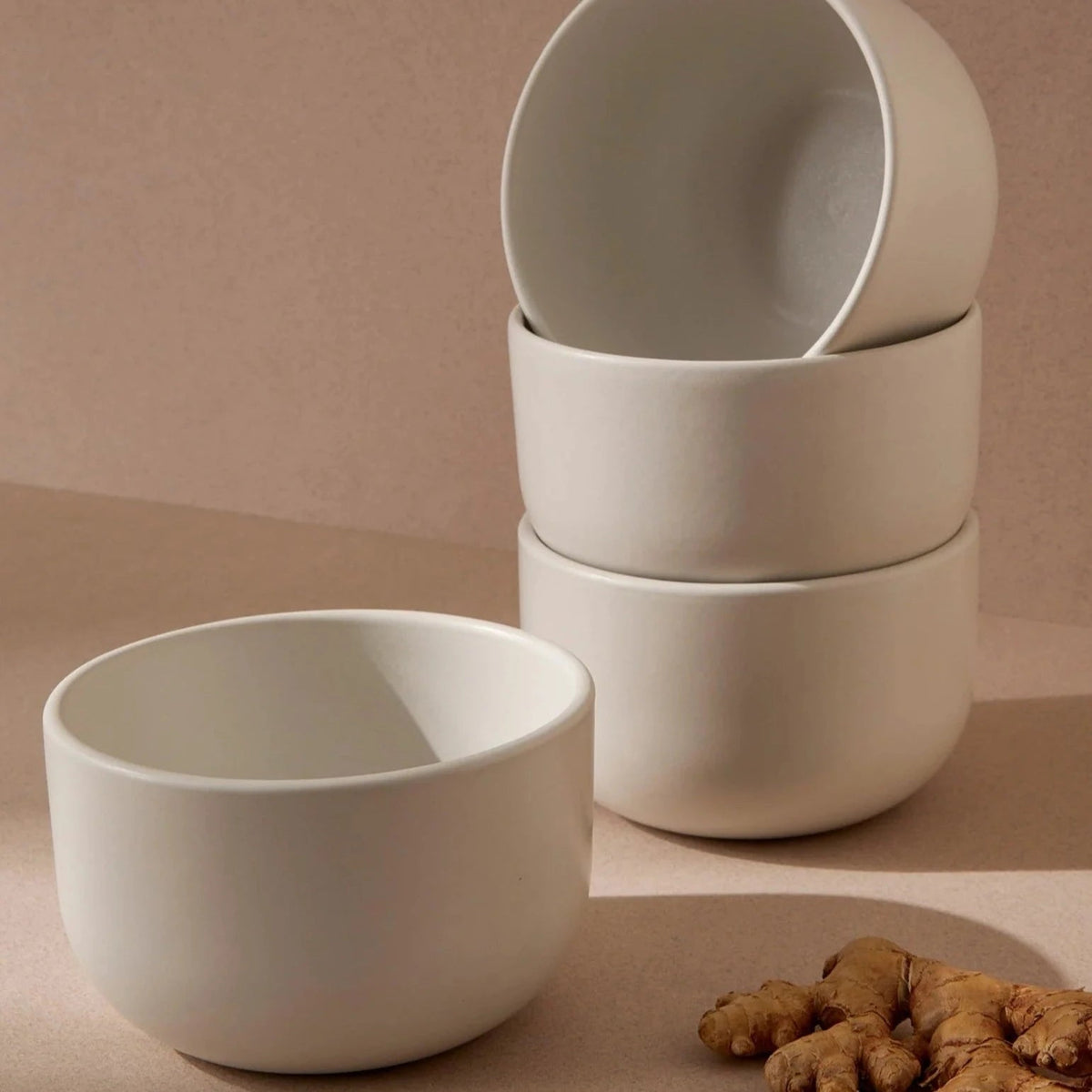 S/4 Tunisian Bowl - Matte White - Veranda & Vessel Home Living
