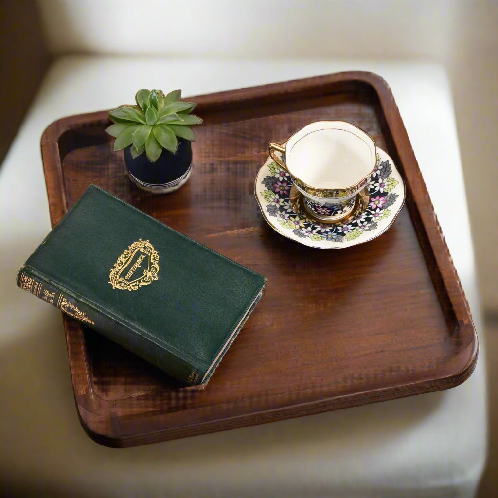 Square Serving Tray - 15" - Solid Bottom - Veranda & Vessel Home Living