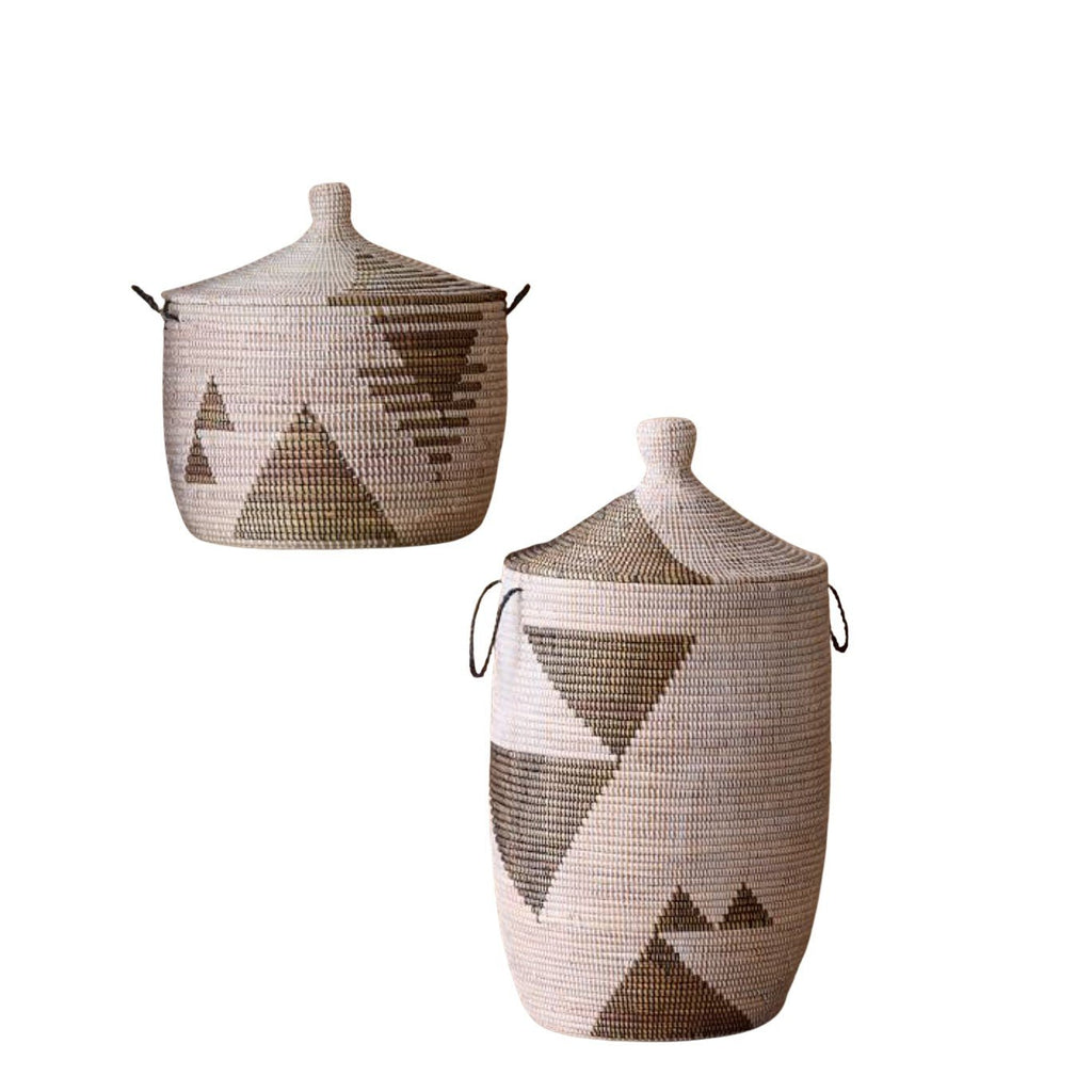 Storage Basket Graphic Print Black and White - Large - Veranda & Vessel Home Living