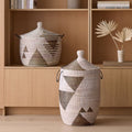 Storage Basket Graphic Print Black and White - Large - Veranda & Vessel Home Living