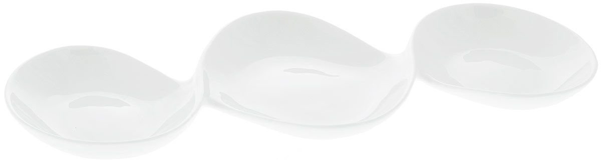 White Divided Sauce Dish 14.5" inch | 37 Cm - Veranda & Vessel Home Living
