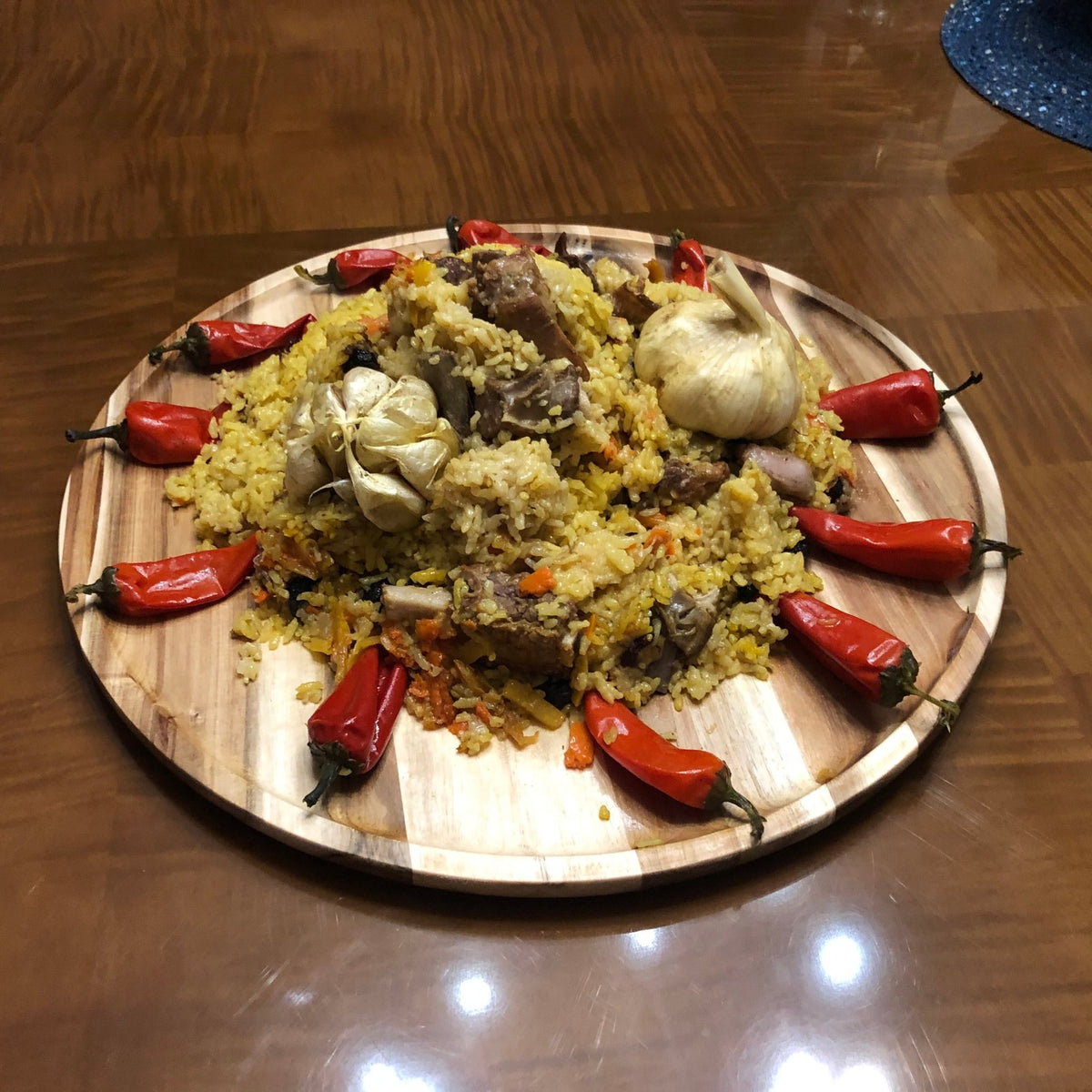 Zavis Green Acacia Wood Round Stackable Plate / Platter 14" | Dishwasher Safe - Veranda & Vessel Home Living