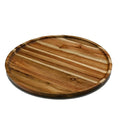Zavis Green Acacia Wood Round Stackable Plate / Platter 14" | Dishwasher Safe - Veranda & Vessel Home Living